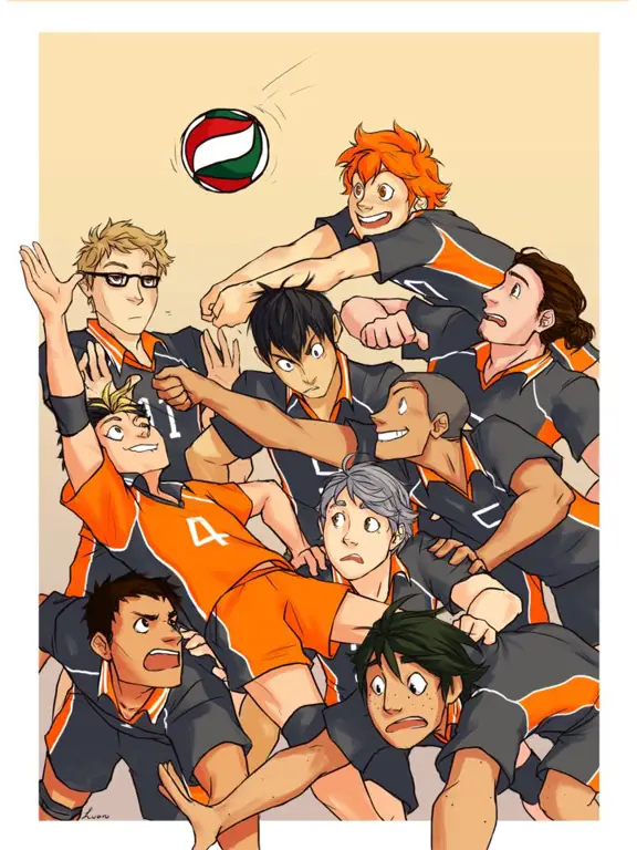 Gambar Tim Voli Karasuno dari Haikyuu!! Season 4