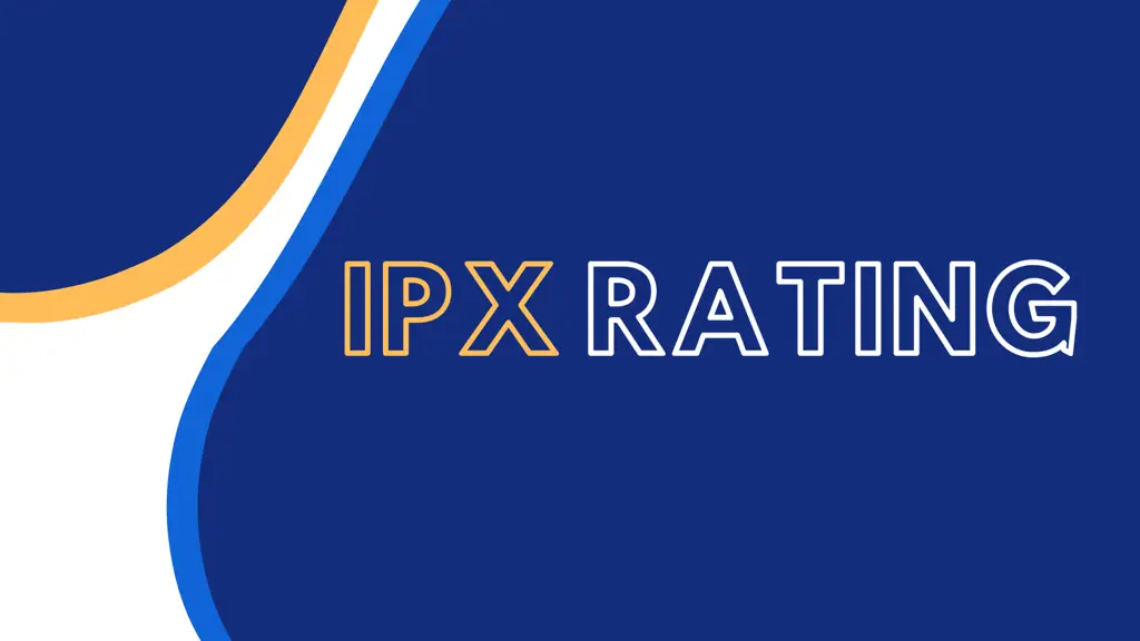 Grafik yang menunjukkan berbagai tingkat rating IPX