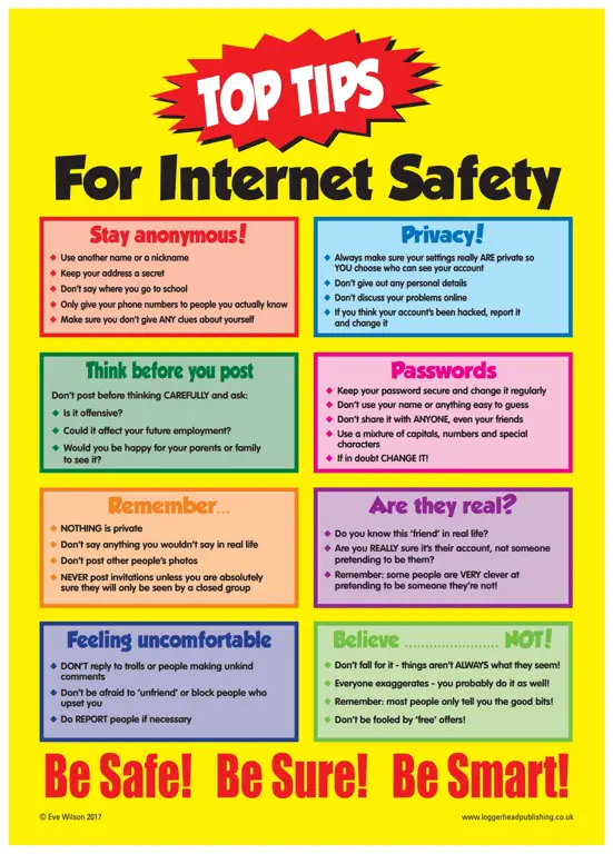 Infografis tips keamanan internet