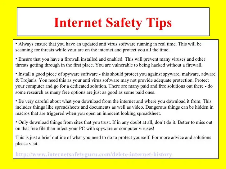 Tips-tips keamanan internet