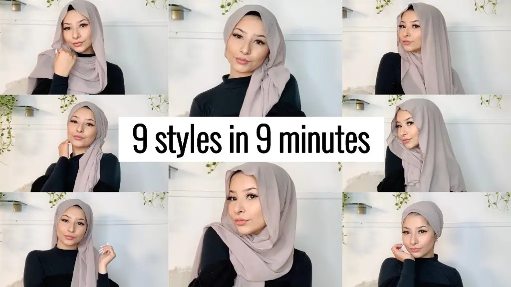 Gambar tutorial cara memakai hijab