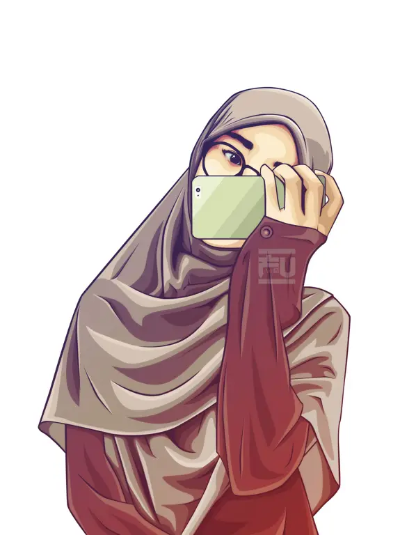 Gaya hijab anime yang modis