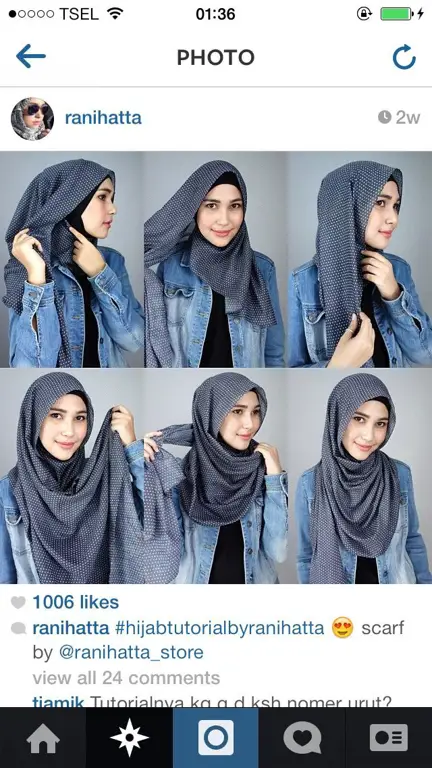 Gambar tutorial hijab modern dan Islami