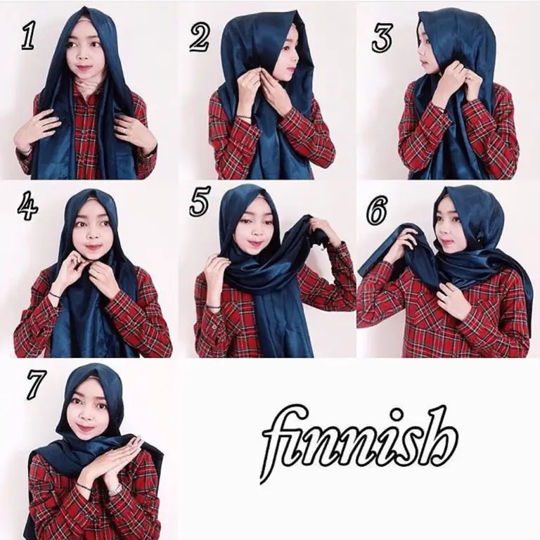 Tutorial hijab pashmina simple