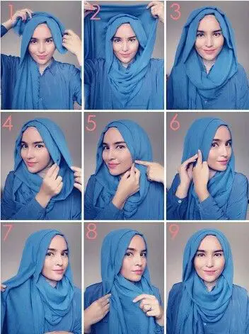 Tutorial hijab simpel dan aesthetic