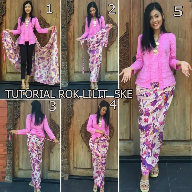 Tutorial hijab untuk melengkapi penampilan kebaya rok lilit