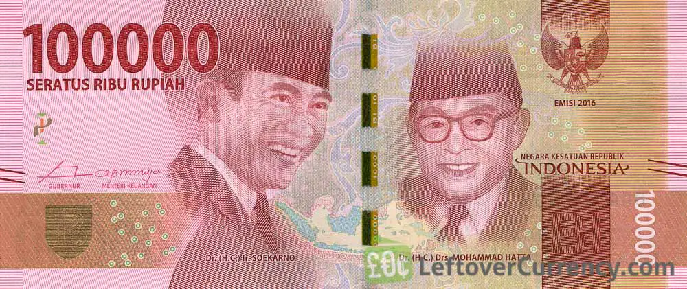 Gambar uang kertas Rupiah Indonesia