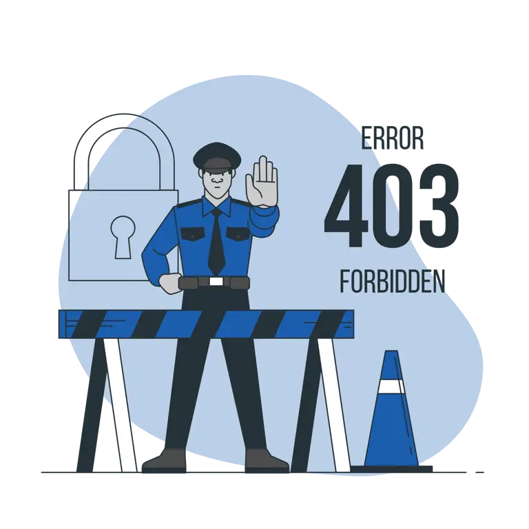 Ilustrasi kode error 403 Forbidden