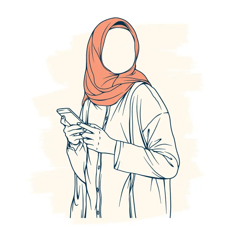 Ilustrasi fashion hijab yang cantik dan elegan