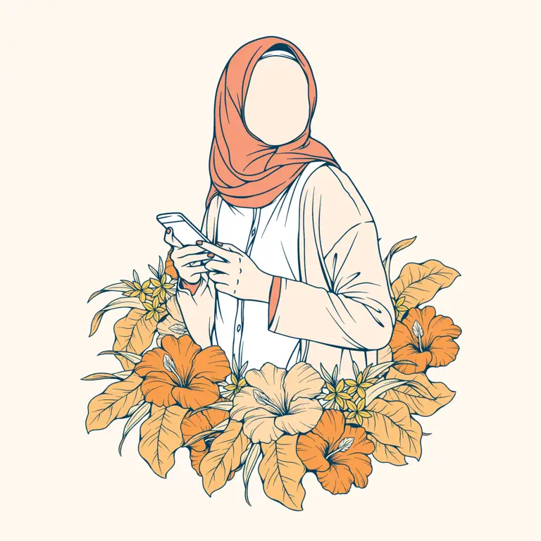 Ilustrasi fashion hijab