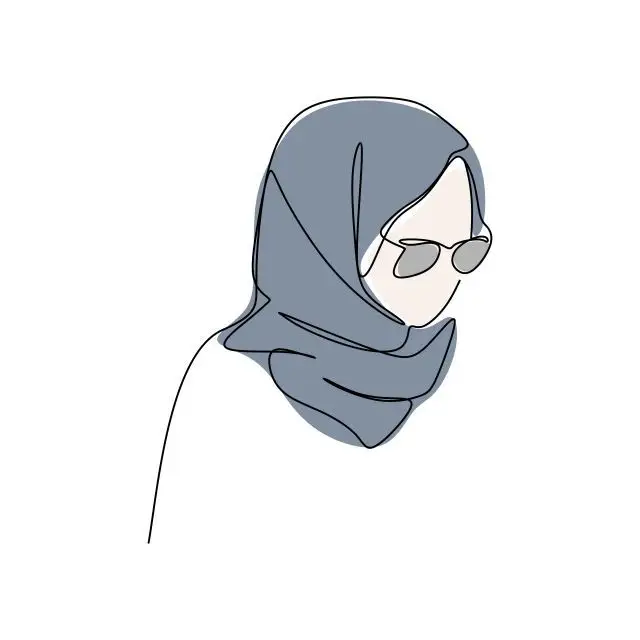 Ilustrasi wanita berhijab modern