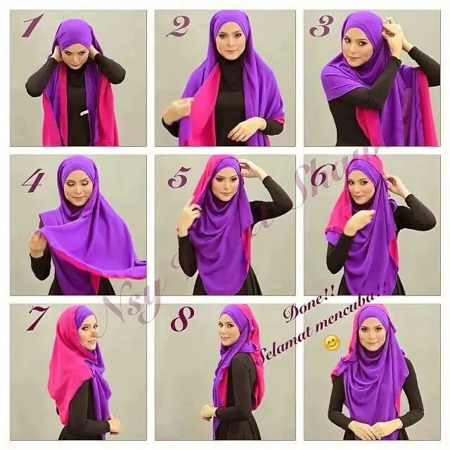 Berbagai pilihan warna hijab Emeron yang menarik