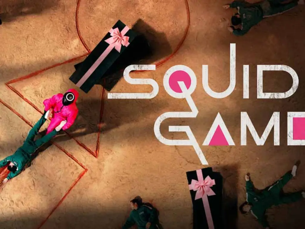 Poster Squid Game dengan subtitle Indonesia